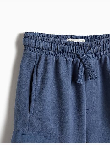 Pantalones cortos cargo de forro polar, mo fashion
