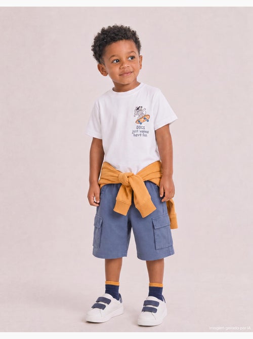 Pantalones cortos cargo de forro polar, mo fashion - Kiabi