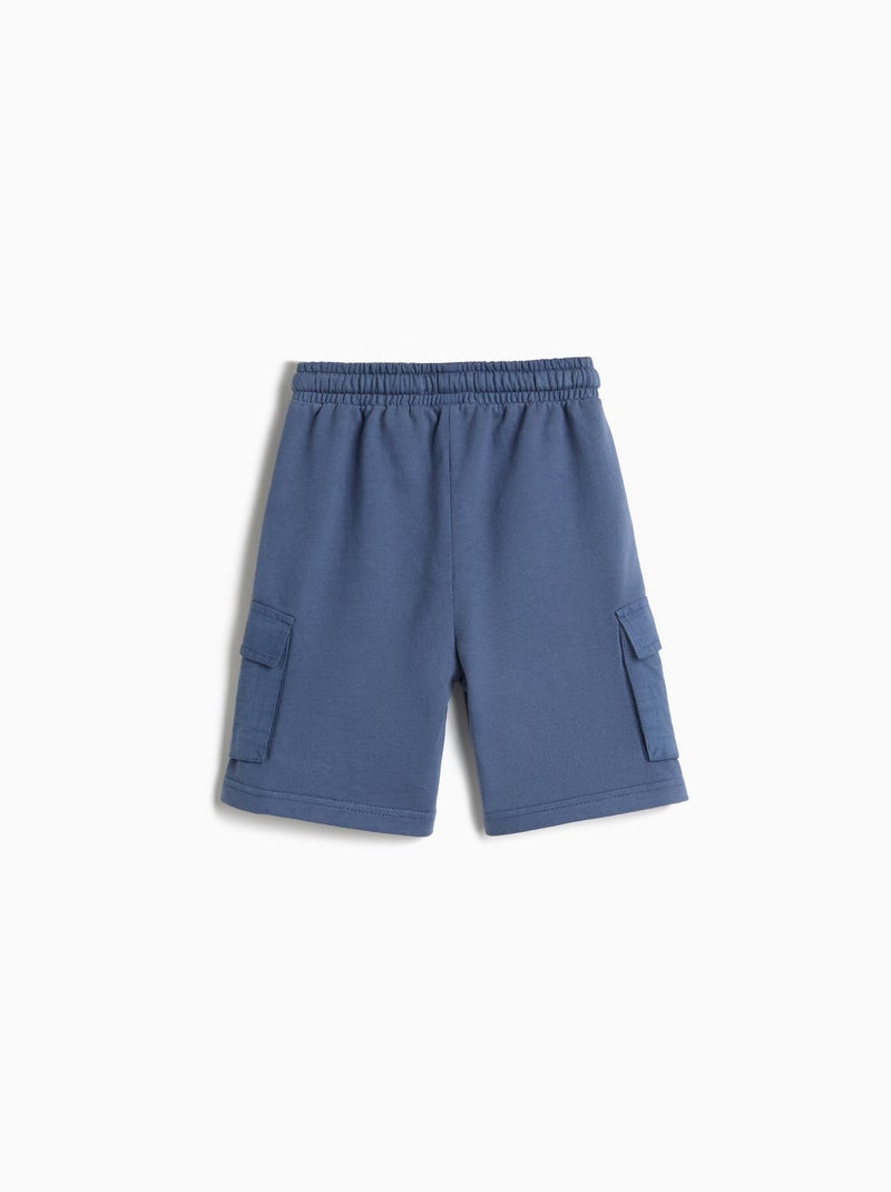Pantalones cortos cargo de forro polar, mo fashion Azul - Kiabi
