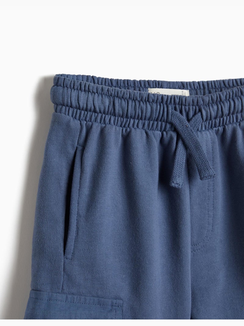 Pantalones cortos cargo de forro polar, mo fashion Azul - Kiabi