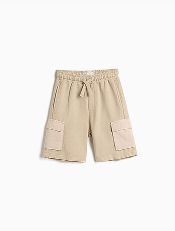 Pantalones cortos cargo de forro polar, mo fashion