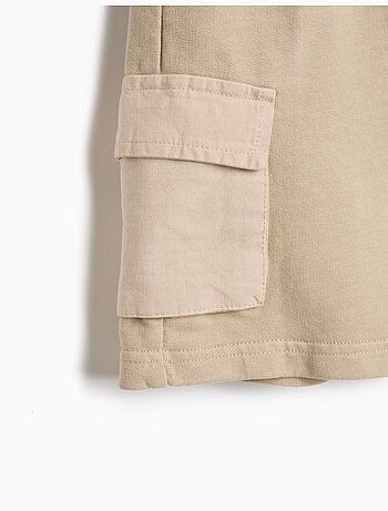 Pantalones cortos cargo de forro polar, mo fashion