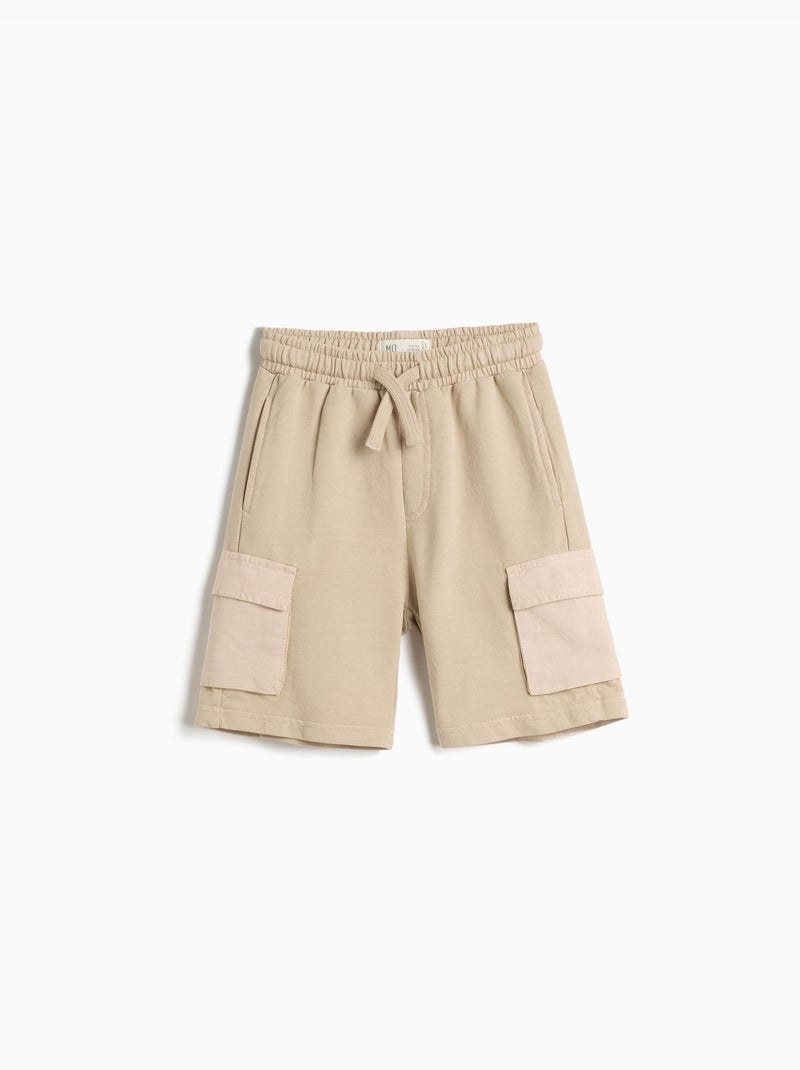 Pantalones cortos cargo de forro polar, mo fashion Gris - Kiabi