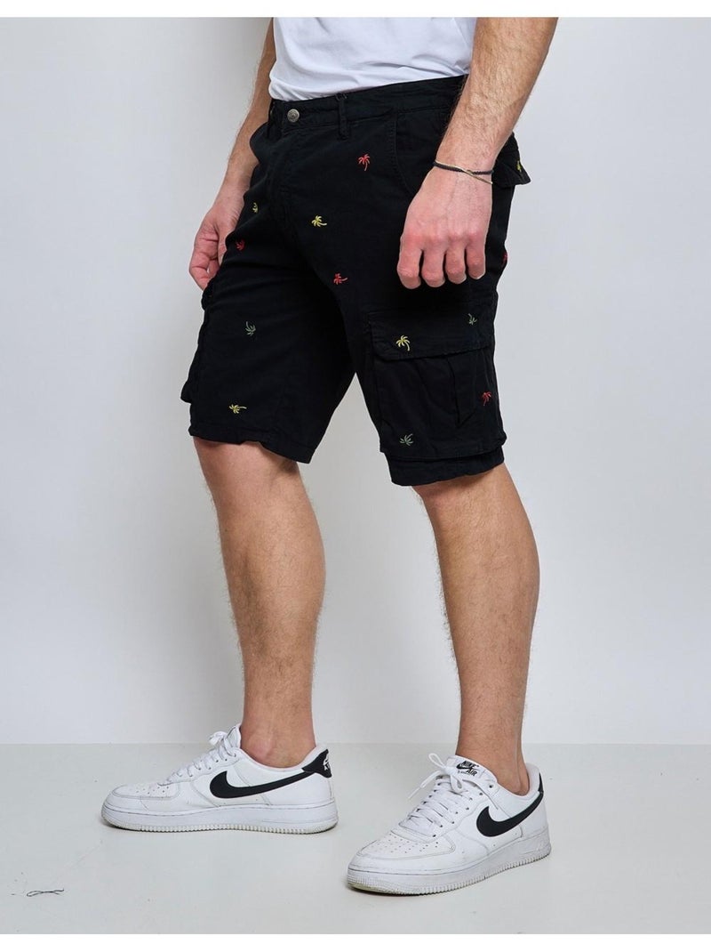 Pantalones cortos cargo estampados Kebello Negro Negro - Kiabi