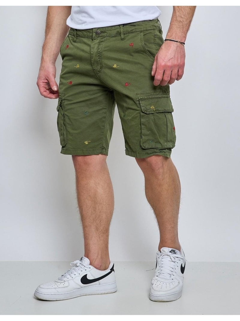 Pantalones cortos cargo estampados Kebello Verde - Kiabi