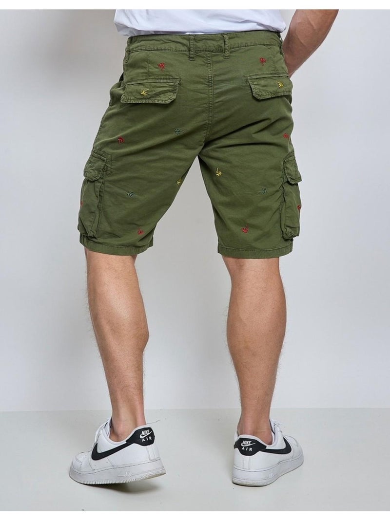 Pantalones cortos cargo estampados Kebello Verde - Kiabi