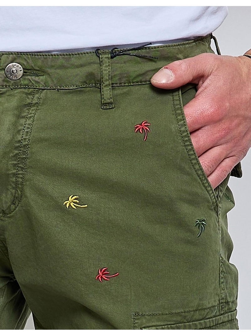 Pantalones cortos cargo estampados Kebello Verde - Kiabi