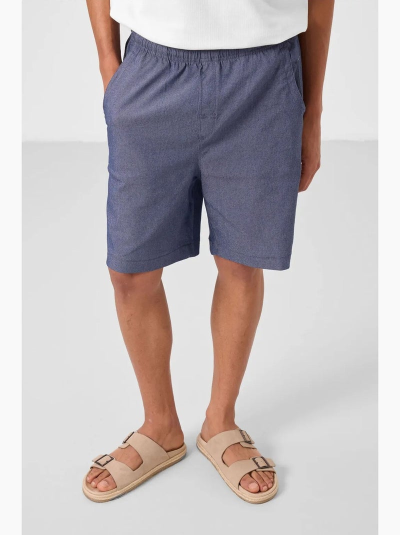 Pantalones cortos chinos de hombre de corte regular tommy Azul zafiro - Kiabi