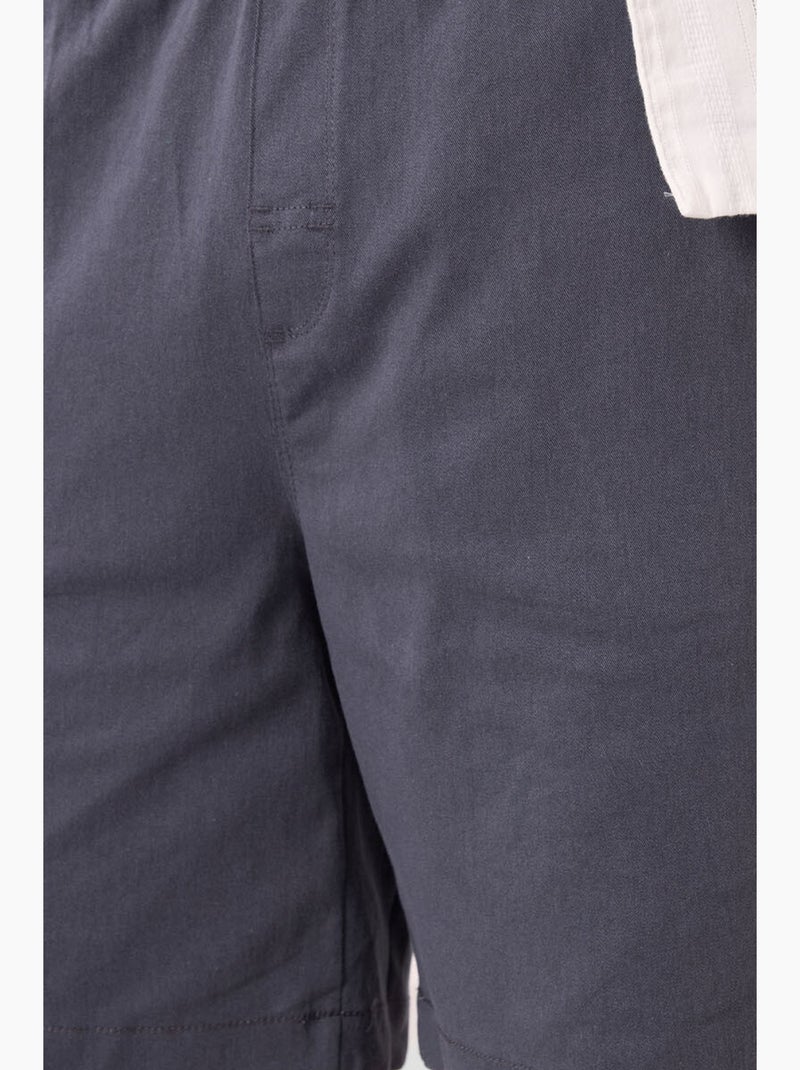 Pantalones cortos chinos de hombre de corte regular tommy Gris negro - Kiabi