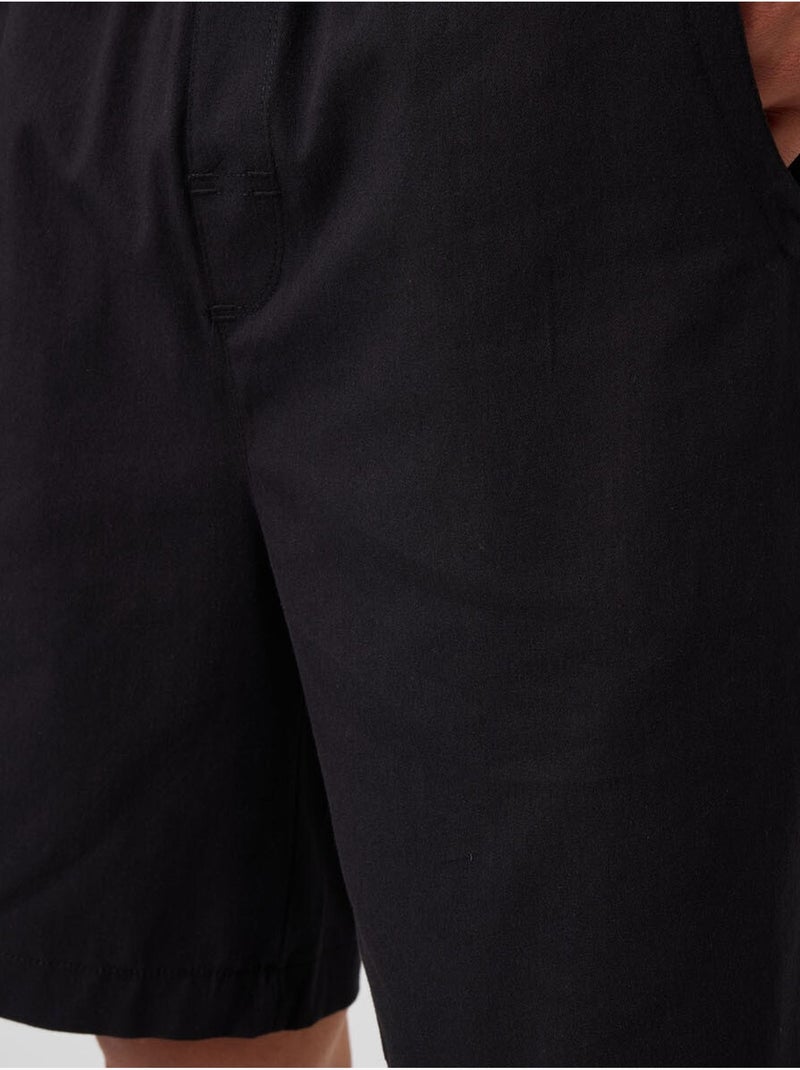 Pantalones cortos chinos de hombre de corte regular tommy Negro - Kiabi