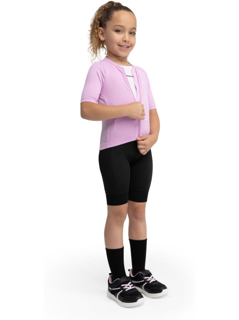 Pantalones cortos ciclismo con badana niña ciclismo niños y niñas k-core raci Negro - Kiabi