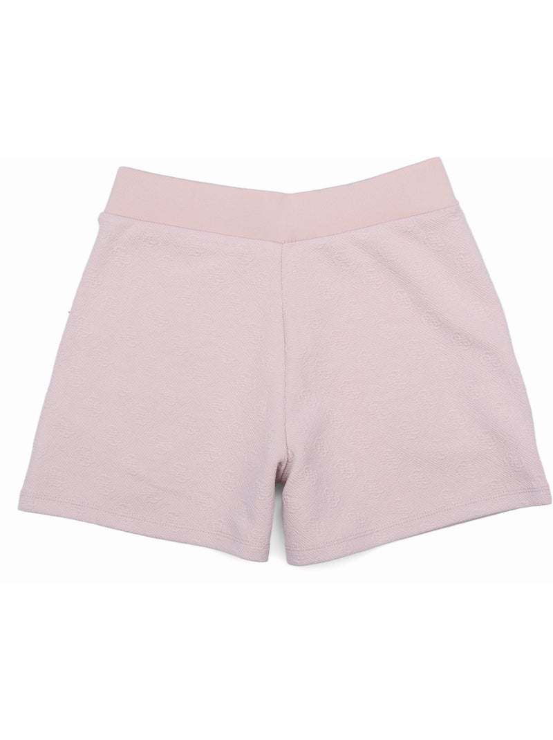 Pantalones cortos con cintura elástica - Guess kids Rosa - Kiabi
