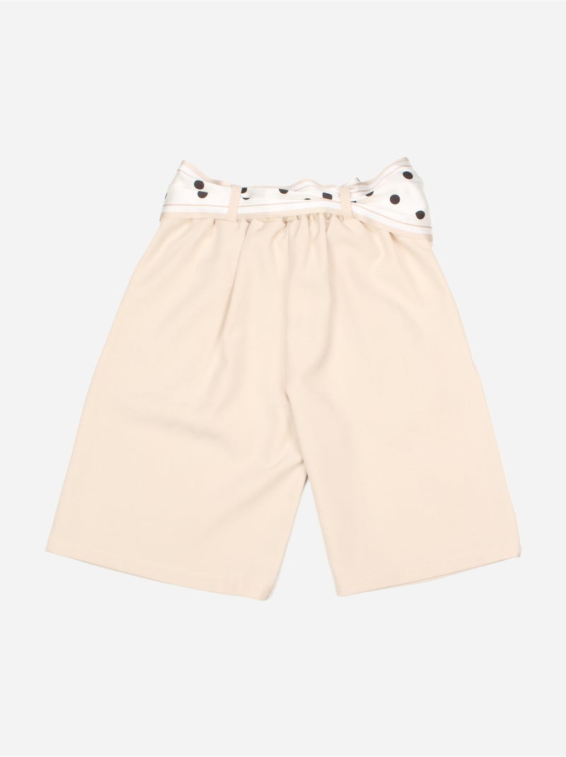 Pantalones cortos con cinturón - Kids Star Beige - Kiabi