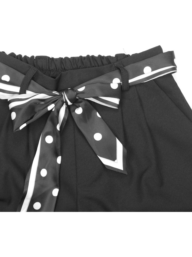 Pantalones cortos con cinturón - Kids Star Negro - Kiabi