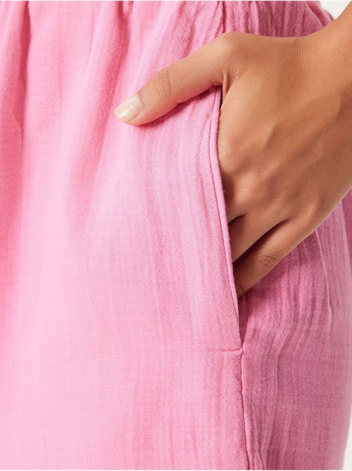 Pantalones cortos de algodón con cintura alta y pierna ancha de estambul istanbul - Kiabi