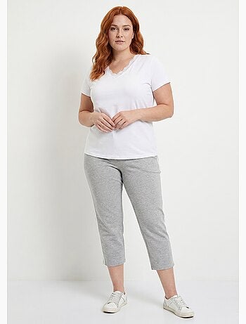 Pantalones cortos de estar por casa con cinturilla elástica y forro polar. - Afibel