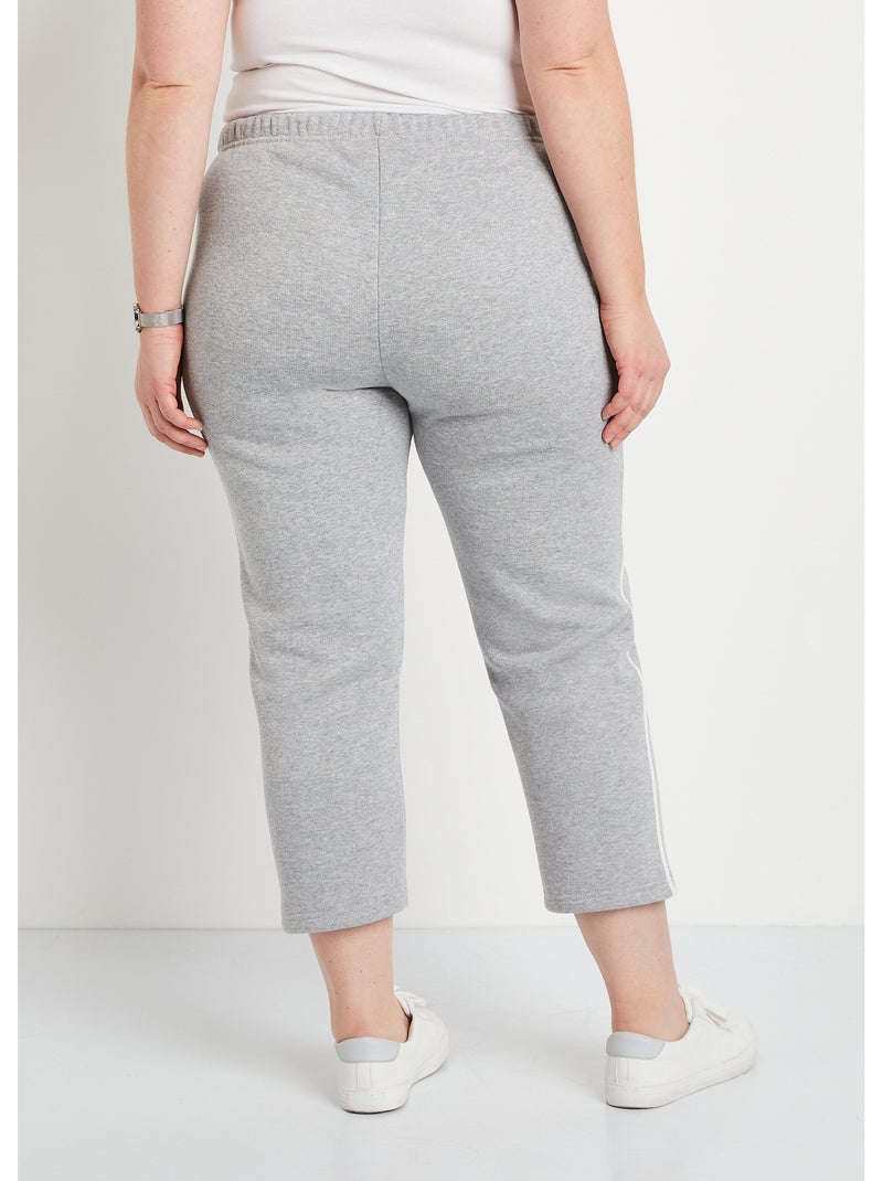 Pantalones cortos de estar por casa con cinturilla elástica y forro polar. - Afibel Gris jaspeado - Kiabi
