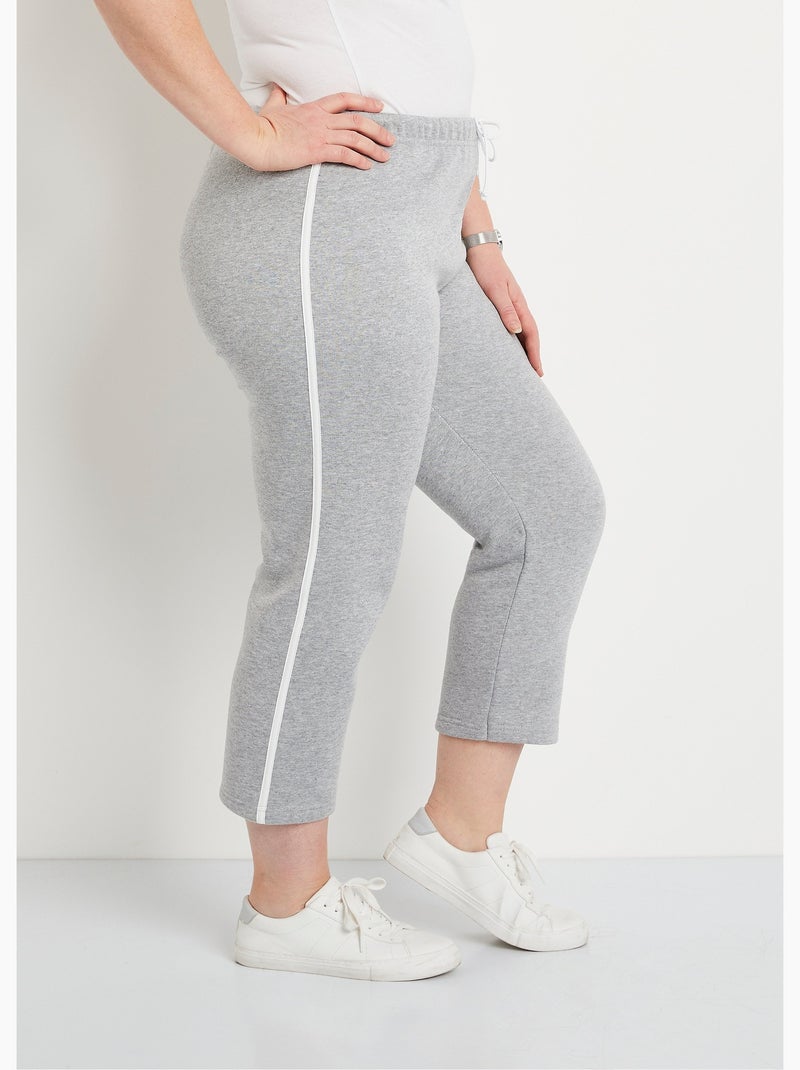 Pantalones cortos de estar por casa con cinturilla elástica y forro polar. - Afibel Gris jaspeado - Kiabi