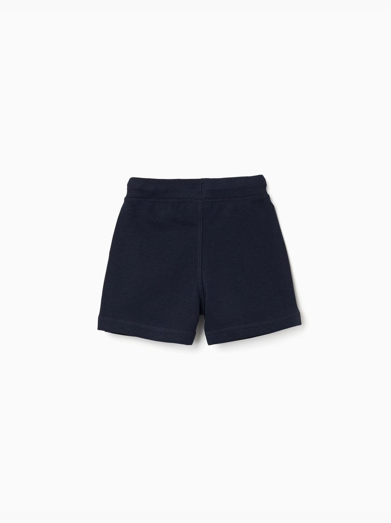 Pantalones cortos de felpa con cordón Azul oscuro - Kiabi