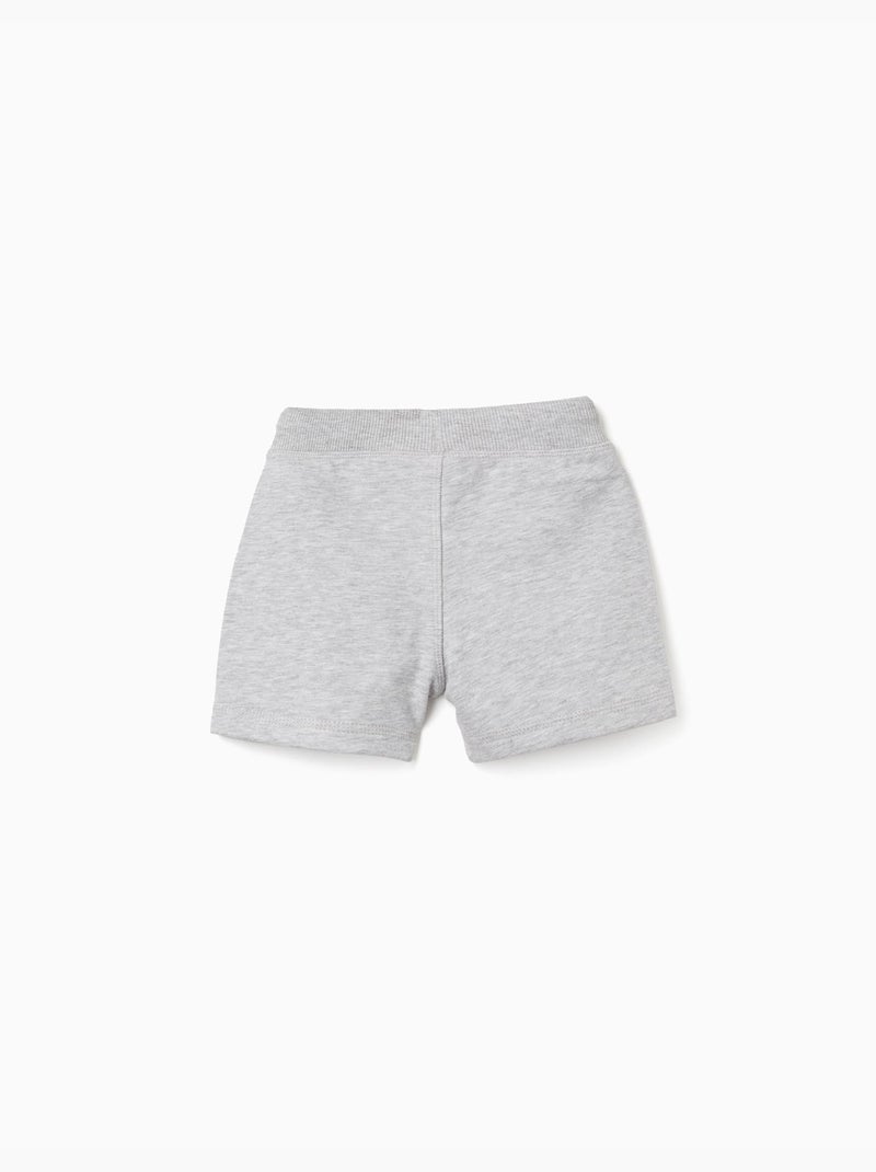Pantalones cortos de felpa con cordón Gris claro - Kiabi