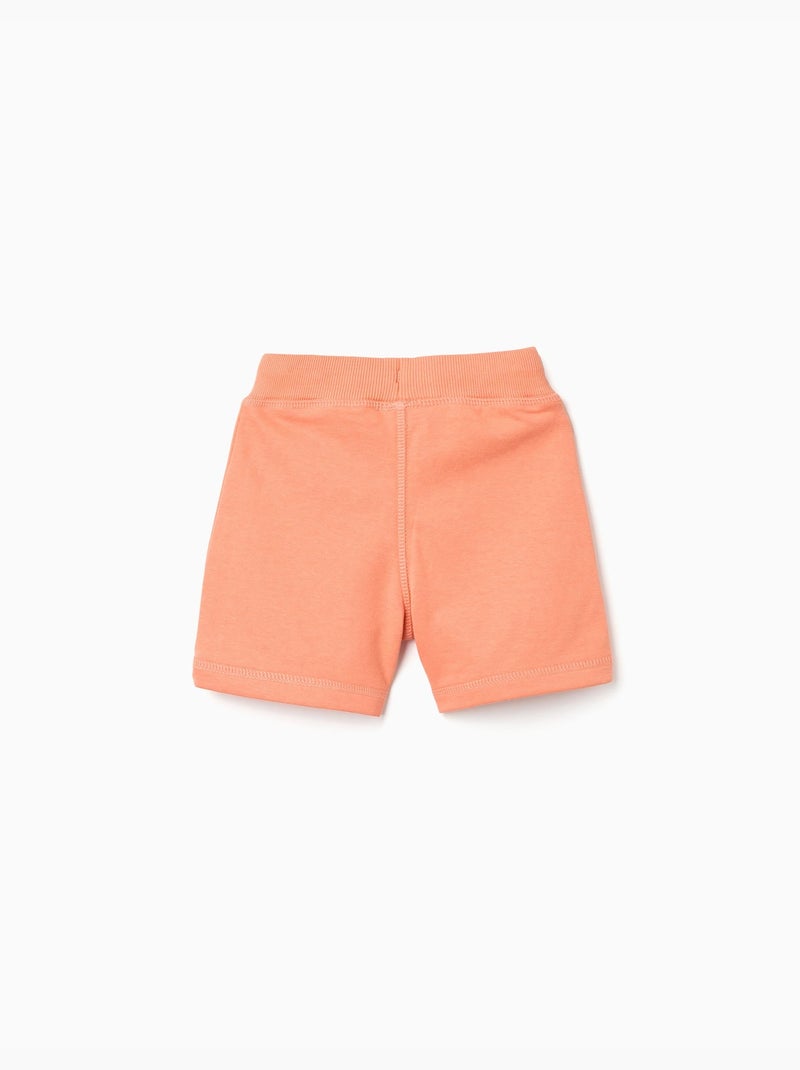 Pantalones cortos de felpa con cordón Negro Naranja - Kiabi