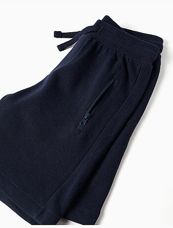 Pantalones cortos de felpa con cordón y bolsillos