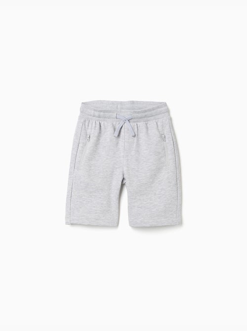 Pantalones cortos de felpa con cordón y bolsillos - Kiabi