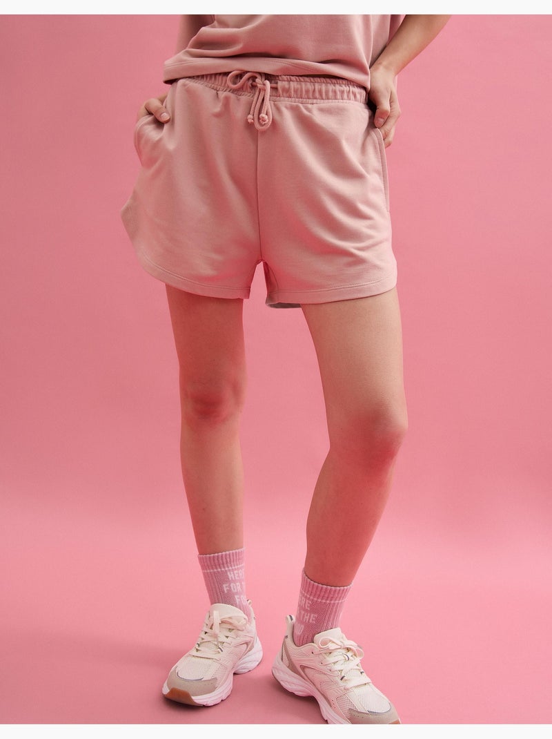 Pantalones cortos de forro polar, MO Fashion Rosa - Kiabi