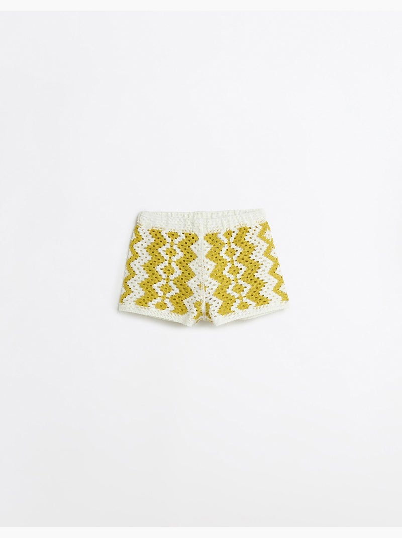Pantalones cortos de ganchillo, MO Fashion Amarillo - Kiabi