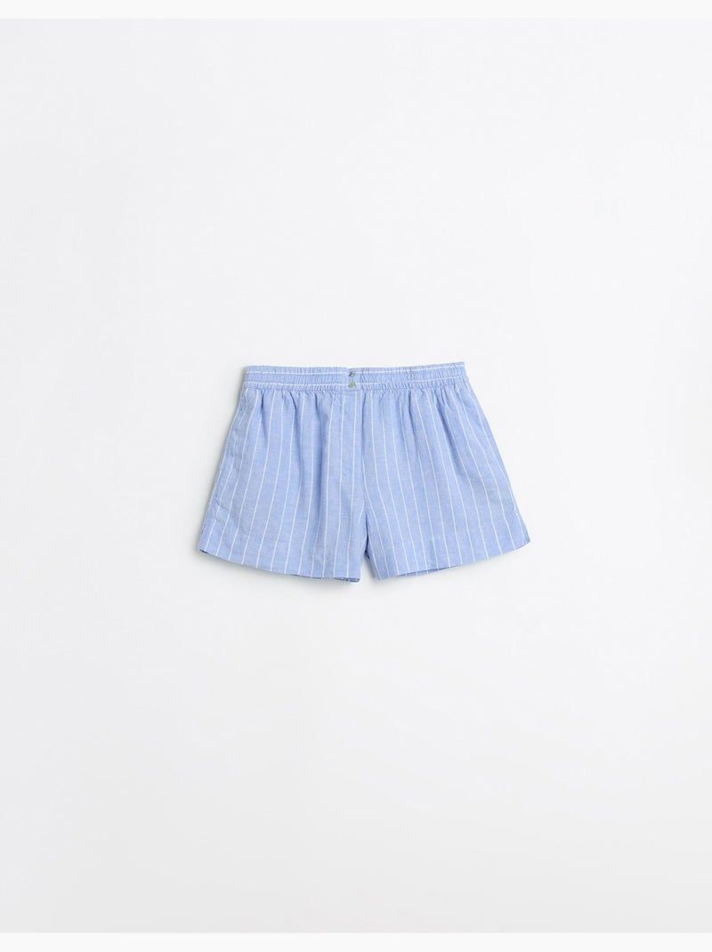 Pantalones cortos de lino, MO Fashion Azul - Kiabi