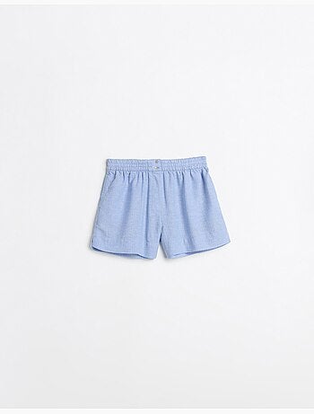 Pantalones cortos de lino, mo fashion