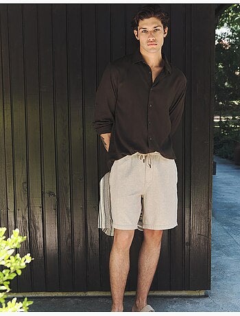 Pantalones cortos de lino, MO Fashion