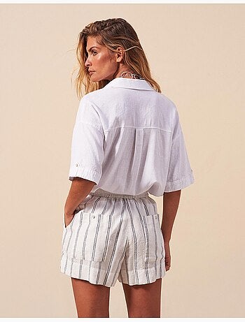 Pantalones cortos de lino, MO Fashion