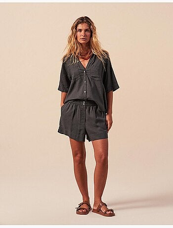 Pantalones cortos de lino, MO Fashion
