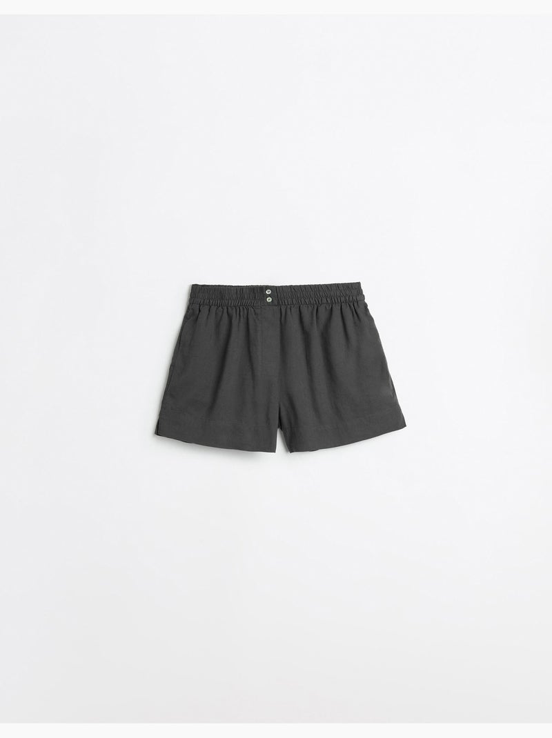 Pantalones cortos de lino, MO Fashion Gris - Kiabi