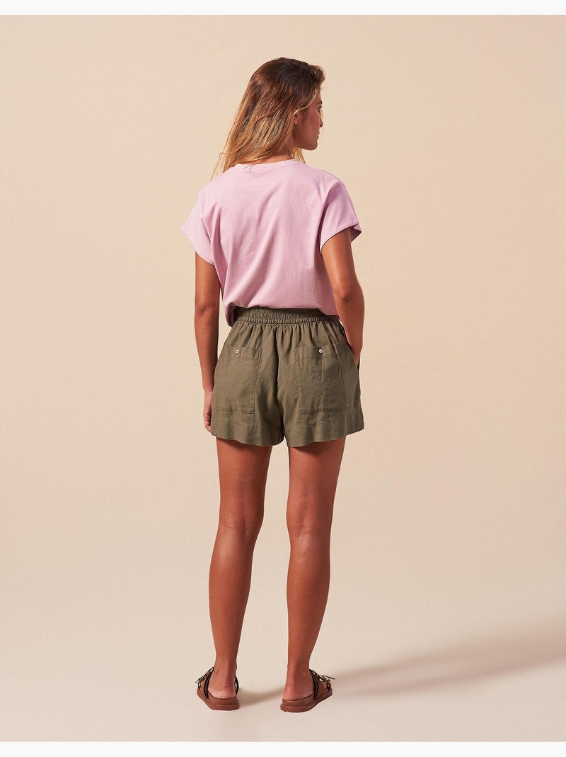 Pantalones cortos de lino, MO Fashion Verde - Kiabi