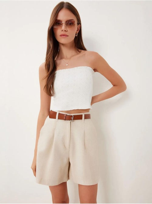 Pantalones cortos de pierna ancha con cinturón y cintura alta de estambul istanbul - Kiabi Pantalones cortos de pierna ancha con cinturón y cintura alta de estambul istanbul - Kiabi