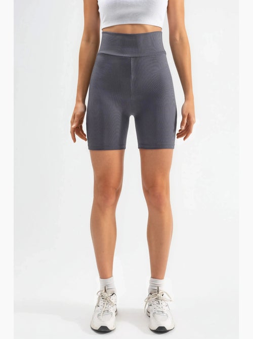 Pantalones cortos de punto lisos ajustados de cintura alta hiccup - Kiabi