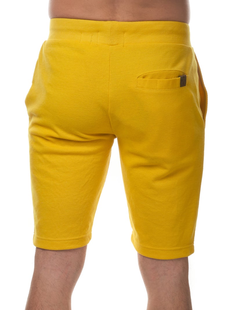 Pantalones cortos de punto piqué Amarillo mostaza - Kiabi