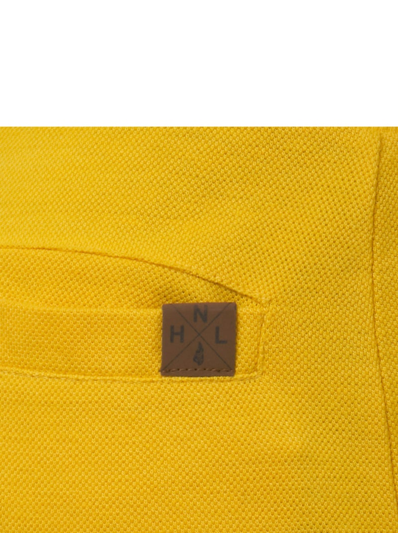 Pantalones cortos de punto piqué Amarillo mostaza - Kiabi