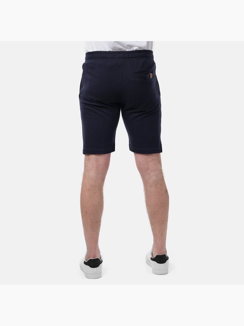 Pantalones cortos de punto piqué Azul marino - Kiabi