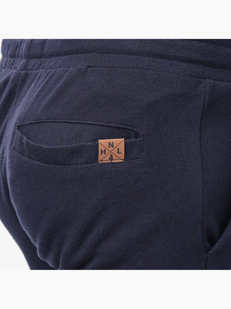 Pantalones cortos de punto piqué Azul marino - Kiabi