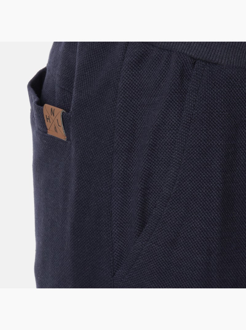 Pantalones cortos de punto piqué Azul marino - Kiabi