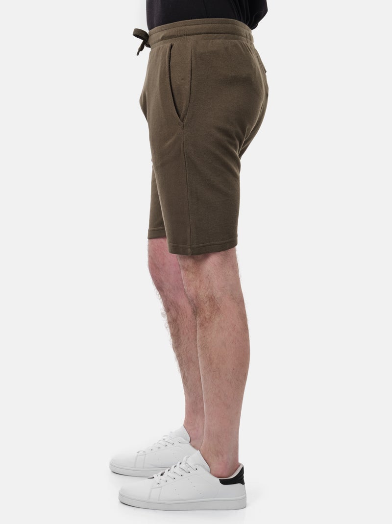 Pantalones cortos de punto piqué Caqui - Kiabi
