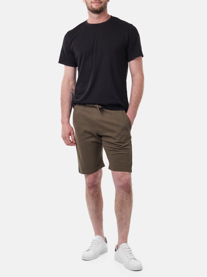 Pantalones cortos de punto piqué Caqui - Kiabi