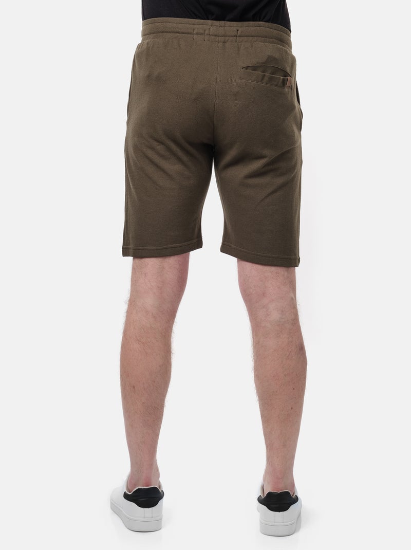 Pantalones cortos de punto piqué Caqui - Kiabi