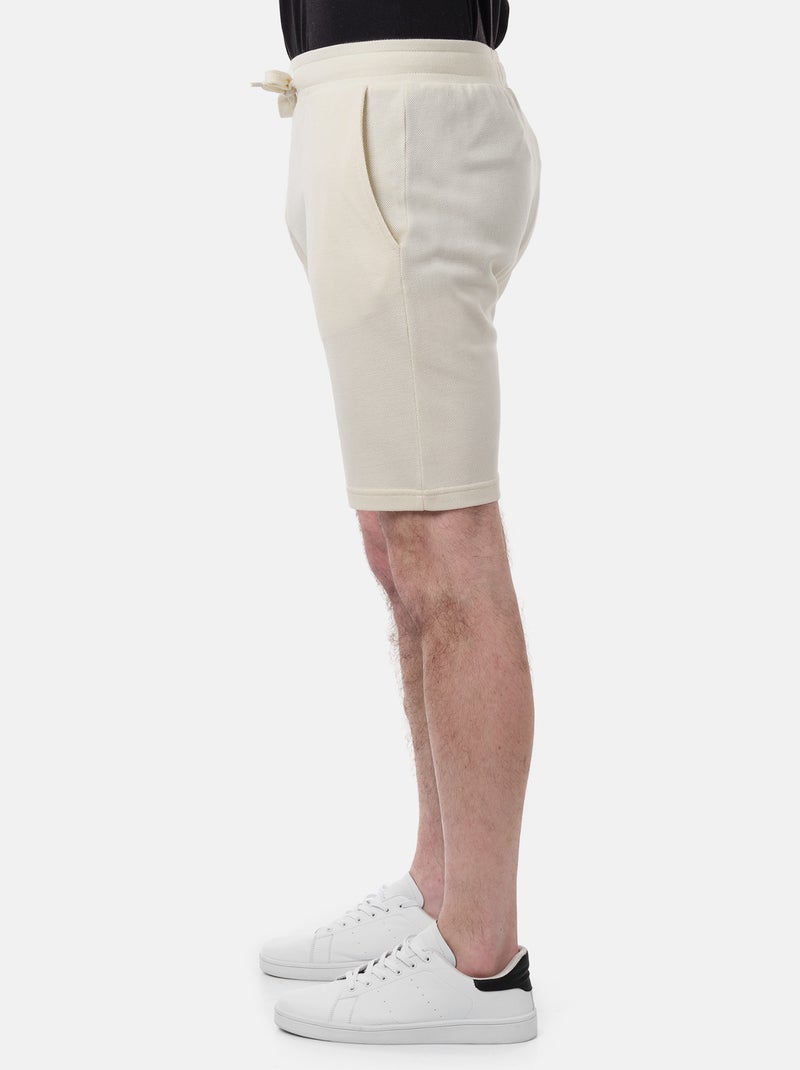 Pantalones cortos de punto piqué Crudo - Kiabi