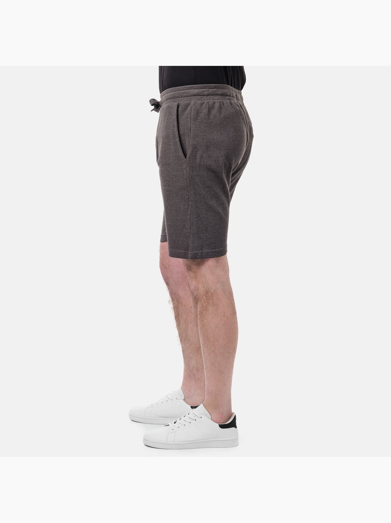Pantalones cortos de punto piqué Gris antracita - Kiabi