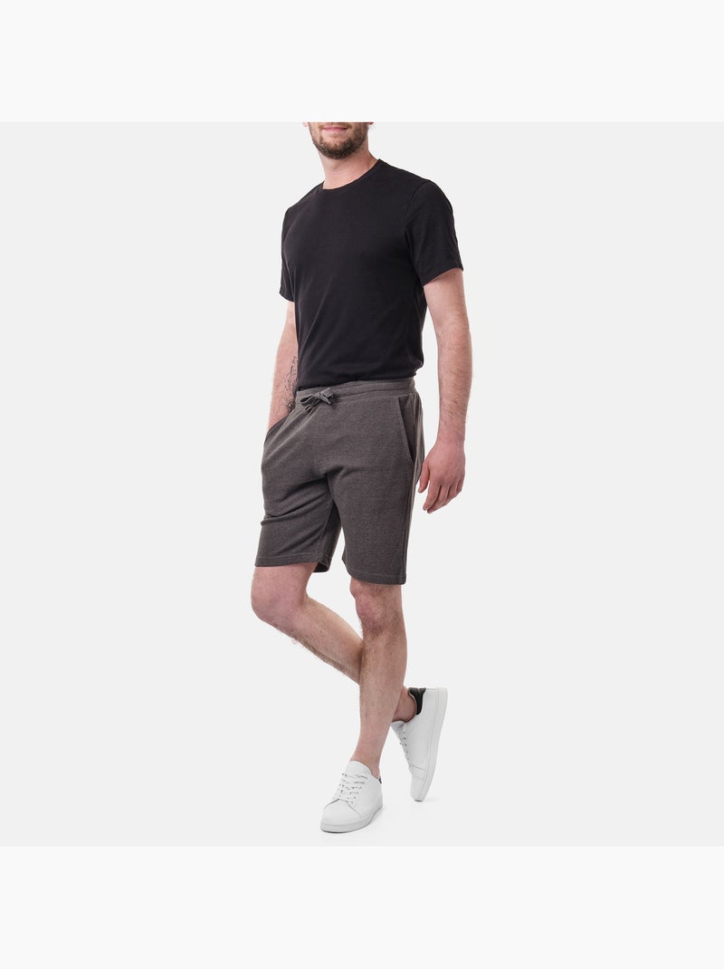 Pantalones cortos de punto piqué Gris antracita - Kiabi