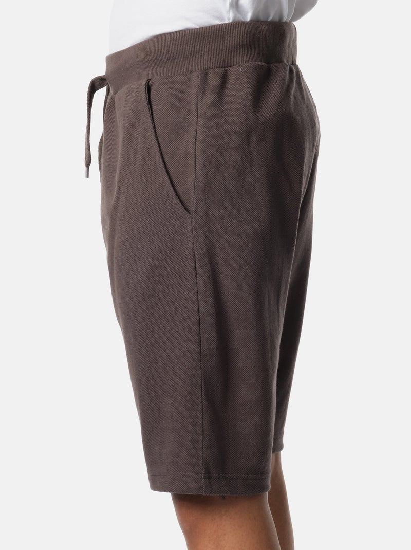 Pantalones cortos de punto piqué Gris - Kiabi